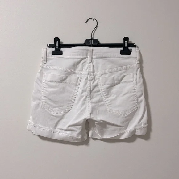 CITIZENS OF HUMANITY (26) White Denim Shorts Crisp Cotton Stretch Low Rise - Picture 4 of 12